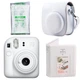 Набор Камера моментальной печати Fujifilm INSTAX Mini 12 Clay White / Чехол белый / Картридж 10 фото / Фотоальбом белый на 64 снимка + Подарочная упаковка - изображение 1