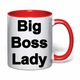 Чашка с печатью "Big Boss Lady" (цвет красный) (34600) - изображение 2