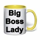 Чашка с печатью "Big Boss Lady" (цвет жёлтый) (34601) - изображение 2