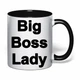 Чашка с печатью "Big Boss Lady" (цвет чёрный) (34591) - изображение 2