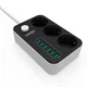 Удлинитель сетевой 1.6 метра Ldnio SE3631 |2500W, 10A, 1.6m, 6USB, 3.4A| Черный - изображение 2