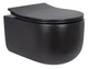 Унитаз подвесной Qtap Taurus Ultra Quiet, с сиденьем Slim Duroplast/Soft-close/Quick Release QT2433084EUQMB - изображение 1