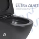 Унитаз подвесной Qtap Robin New Ultra Quiet, с сиденьем Slim Duroplast/Soft-close/Quick Release QT13332381АSMB - изображение 4