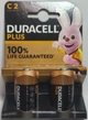 Батарейки Duracell Plus С 1.5V LR14 MN1400 щелочные алкалайн - изображение 1