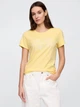 Футболка хлопковая женская GAP Logo 75983468 XS Желтая (236891921598) - изображение 1