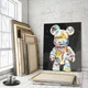 Картина по номерам 40*50 "Беарбрик Riviera Blanca Bearbrick", " Оригами/Origami, набор для росписи, творчества, рисования - изображение 1