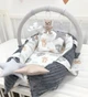 Кокон гнездышко для новорожденных Carus Textile мишки 70*35 темно-серый - изображение 1