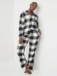 Фланелевая женская пижама Old Navy 1159768870 (Черный/Белый, XS) - изображение 12