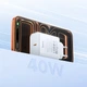 Зарядное устройство с быстрой зарядкой 40W и кабелем Type-C to Type-C HOME C162A 1Type-C Белый - изображение 9