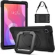 Противоударный чехол с поворотной на 360° подставкой и ремешком для Samsung Galaxy Tab A7 Lite 8.7" SM-T220 / SM-T225 (Чёрный) - изображение 1