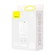 Мережевий зарядний пристрій Baseus Super Si Pro Quick Charger Type-C + USB 30W White - зображення 2