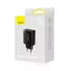 Мережевий зарядний пристрій Baseus Compact Charger 3-USB 17W Black - зображення 2