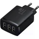 Мережевий зарядний пристрій Baseus Compact Charger 3-USB 17W Black - зображення 6