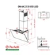 Вытяжка декоративная наклонная Perfelli DN 6422 D 850 BL LED - изображение 5