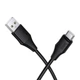 Кабель HOCO Type-C Bien silicone charging data cable X124 |1m, 3A| Black - зображення 1