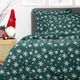 Комплект постільної білизни Homla Snoflock Підковдра 160 x 200 см + 2 наволочки на подушки 70 x 80 см зі святковим візерунком зелений (5902869986165) - зображення 10