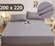 Простыня на резинке Softable Fabric 200×220 , серый— мягкая, плотная, комфортная (KT7006008) - изображение 1