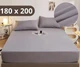 Простыня на резинке Softable Fabric 180×200 + 2 наволочки , серый— мягкая, плотная, комфортная (KT7006003) - изображение 1
