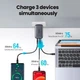Зарядное устройство Ugreen 3xUSB 65W GaN (2хUSB-C+USB-A) CD244 Grey (10335) - зображення 3