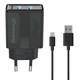 Зарядное устройство Grand-X 5V 2,1A Black + cable USB-Lightning (CH15LTB) - зображення 1