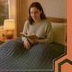 Утяжеленное одеяло гравитационное RUHHY 200x220 см, 10 кг, сенсорное, темно-серое - изображение 2