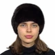 Женская шапка из натурального меха норки на вязаной основе Меховой Стиль Лобик 54-60 Коричневый (132/F) - изображение 2