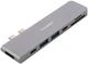 Док-станция CHOETECH 7-в-1 HDMI/картридер/USB-A/USB-C (HUB-M14-GY-V2) - изображение 1