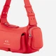 Сумка багет седло женская из искусственной кожи маленькая Armani Exchange Large Shoulder Bag With Side Pockets XW000405AF12589U4236 Красная (82434543917) - изображение 5