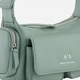 Сумка багет седло женская из искусственной кожи маленькая Armani Exchange Large Shoulder Bag With Side Pockets XW000405AF12589U7231 Зеленая (82434543916) - изображение 6