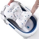 Ванночка для купання немовлят EcoToys Care з анатомічним матрасом дитяча ванна 0+ для новонароджених колір синій - зображення 2