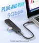 Док-станция CHOETECH 5-в-1 HDMI/PD/USB-A/USB-C (HUB-M80-BK) - изображение 3