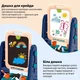 Дитячий двосторонній мольберт OLEOCA 4-в-1 з магнітною дошкою, крейдовою дошкою та набором аксесуарів - зображення 4