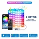 Уличные огни 5 м Smart Bluetooth – светодиодная смарт гирлянда RGB, музыкальная, USB, влагозащита IP65 - изображение 1