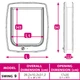 Дверцята для котів та собак Ferplast Swing 9 26.2х10.2х31.2 см Біла (72105011) - зображення 2