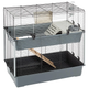 Клетка для кроликов и морских свинок Ferplast Rabbit 100 Double 95х57х93.5 см Серая двухэтажная (57046817) - изображение 11
