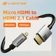 Кабель CableTime micro HDMI (M) – HDMI (M) 8K/60Hz, 48Gbps, 3 м (CH16N) (CA915880) - изображение 2