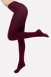 Тёплые хлопковые женские колготки Giulia LUCKY COTTON 200 (3) Bordo-marsala, плотные матовые, теплые колготы - изображение 2