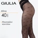 Жіночі колготи Giulia AFINA 40 (6) 3 Black-nero, з геометричним малюнком, чорні прозорі капронові колготи - зображення 1
