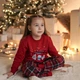 Детская теплая пижама Трикотаж 128-134 см красная Winter Holiday COSY KMW22 - изображение 5