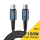 Кабель зарядки Type-C – Type-C Essager 100W 1м Blue (EXCTT1-CG03) - изображение 1
