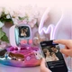 Портативная беспроводная колонка Divoom Tiivoo-2 с Bluetooth, пиксель-экраном, FM-радио, будильником и мультимедийными функциями, Розовый - изображение 2