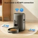 Smart WiFi Автоматична годівниця для котів 2L з відеокамерою, USB/батареї, чорна - зображення 2