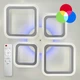 Люстра светодиодная потолочная LUMINARIA OVAL RGB 60W 4S1R 600x445 WHITE 220V IP20 (светильник LED с пультом) - изображение 1