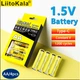 Набір акумуляторів LiitoKala USB-T36 AA 2400mAh 1.5V 4 шт + USB Type-C кабель Yellow - зображення 4