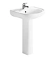 Комплект раковина и ножка RAK Ceramics Cynthia Wash Basin 800x570x450 мм Белый (2305833521) - зображення 1