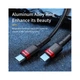 Дата кабель USB-C to USB-C 2.0m PD2.0 100W (20V/5A) red+black Baseus (CATKLF-AL91) - изображение 2