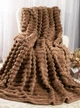 Плед покрывало шарпей королевский полуторный 150 на 200 Caramel широкая полоска 6 см - изображение 1