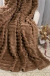 Плед покрывало шарпей королевский полуторный 150 на 200 Caramel широкая полоска 6 см - изображение 3