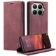 Чехол книжка Caseme с магнитом для Xiaomi 15T Pro бордовый - изображение 1