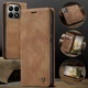Чохол книжка Caseme з магнітом для Xiaomi 15T коричневий - зображення 2